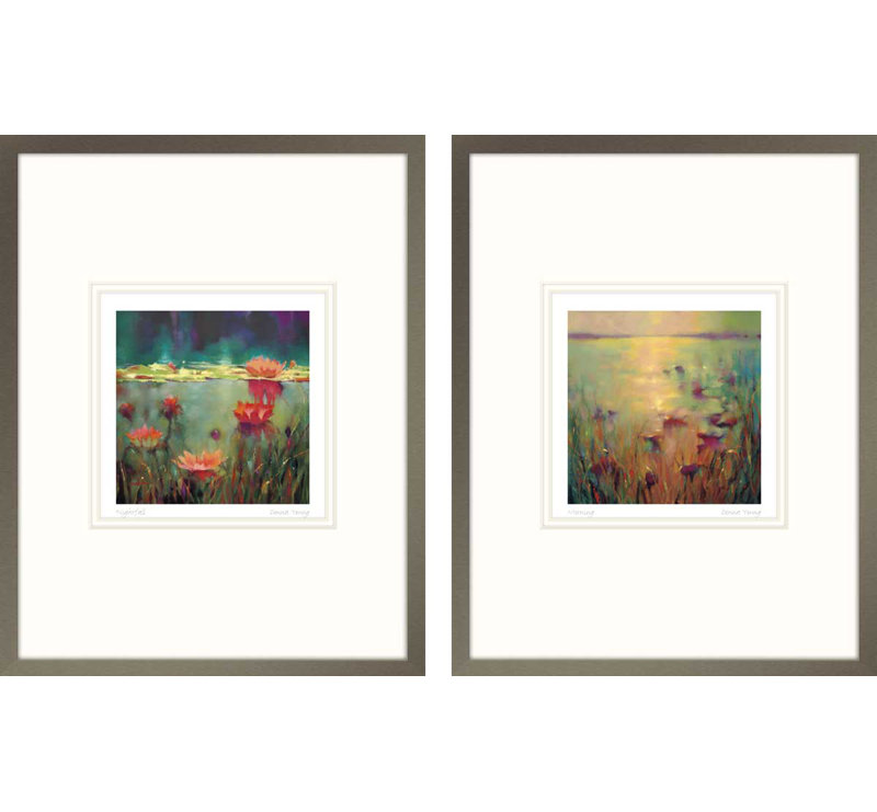 «Nightfall, Morning», ensemble de 2 reproductions encadrées sur papier