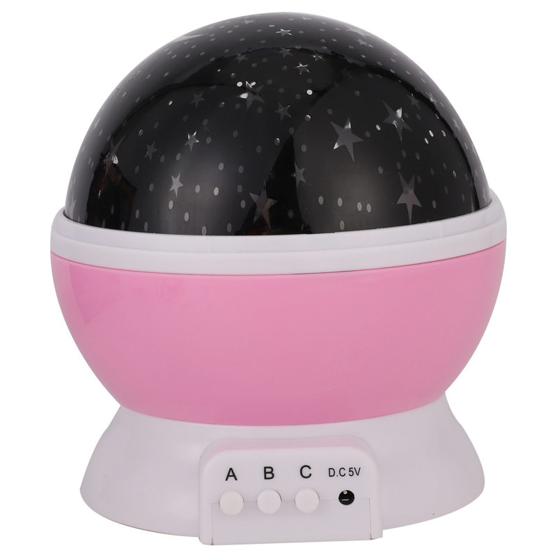 Projecteur d'étoiles à DEL avec veilleuse pour chambre de bébé, Rose