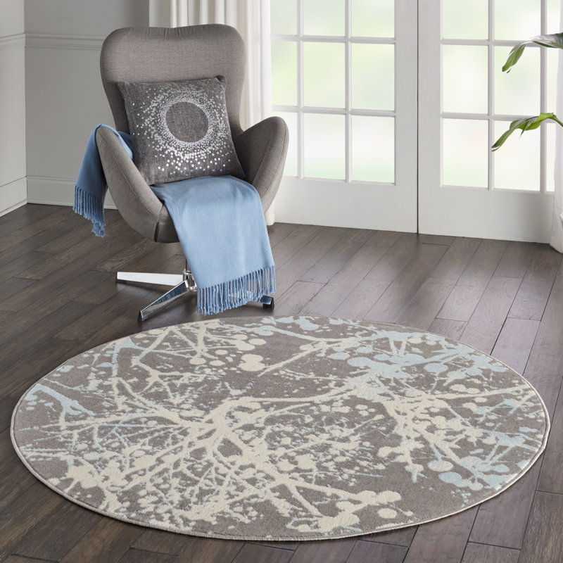 Kardinya Abstract Indoor Rug, Round 5'3"
