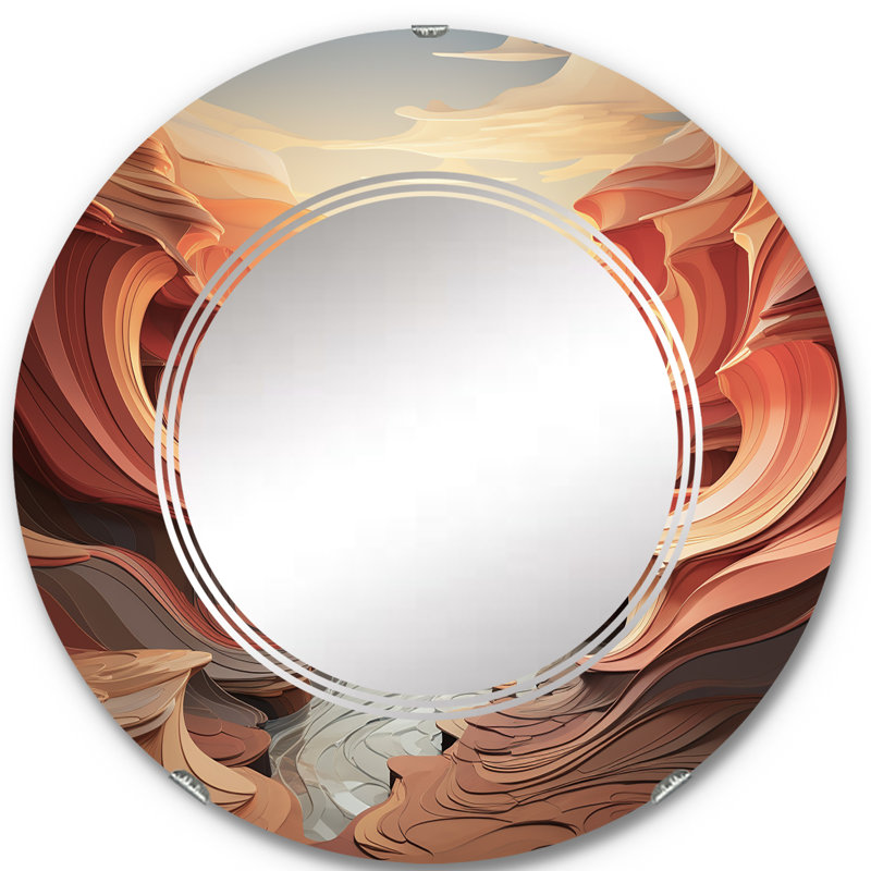 Elstree - Miroir mural rond, 24 po x 24 po