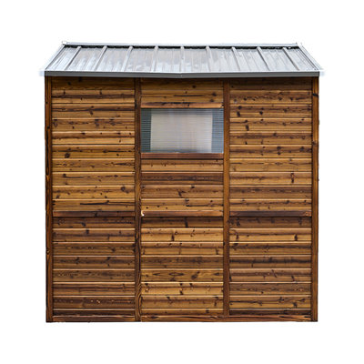 6*8Ft Iron Shed - Waterproof Exterior & Spacious Outdoor Functional Doors Bright Interior