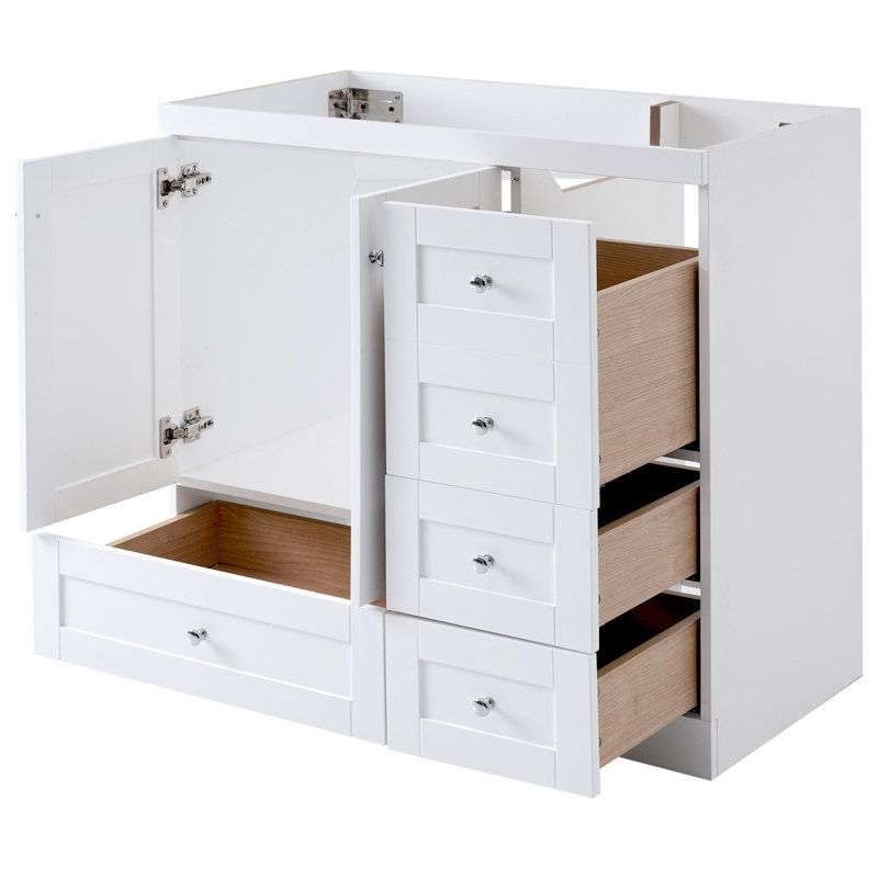 [Cabinet seulement] Meuble-lavabo (lavabo non inclus), Blanc