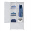 Meuble de chambre/entrée, blanc, 17,7 x 27,6 x 56,7 cm, 8 tablettes