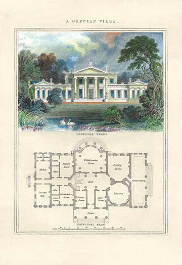 « a grecian villa » par richard brown, impression