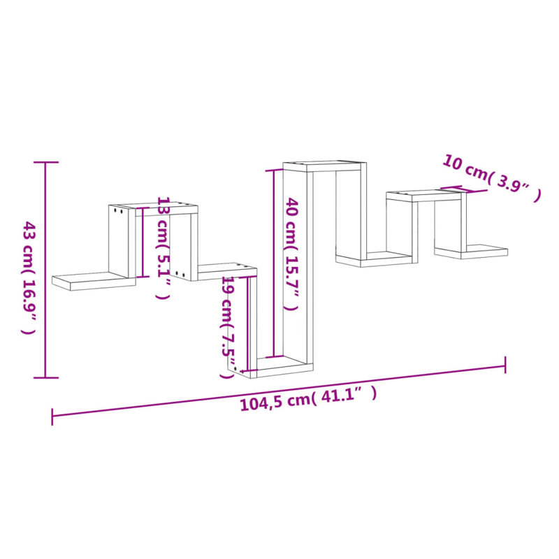 Oladapo Floating Shelf, Sonoma Oak