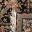 Royal Kerman Floral Hand-Knotted Wool Black/Pink/White Area Rug-5775404