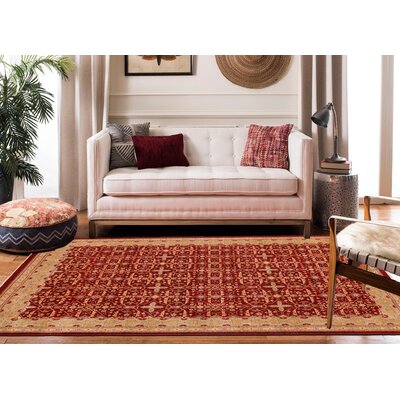 Oriental Handmade Hand-Knotted Rectangle 9'1'' x 11'10'' Wool Area Rug in Red/Brown -  Isabelline, BFD199D8C8E44A00A401FE246C1417BE