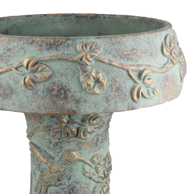 Mangeoire pour oiseaux Menon, terracotta, 20 po, Vert