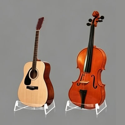 Support pour ukulélé en forme de L, présentoir sécurisé pour violon et guitare, petit format, transparent, 1 pièce