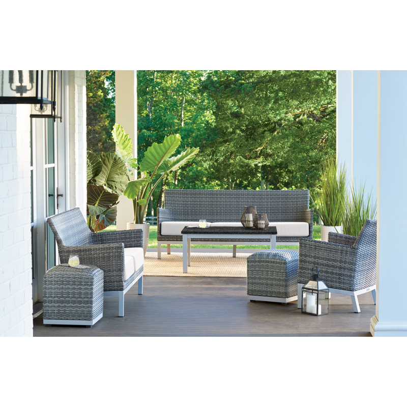 Saleem Outdoor - Piece Conversation Set, Eggshell White