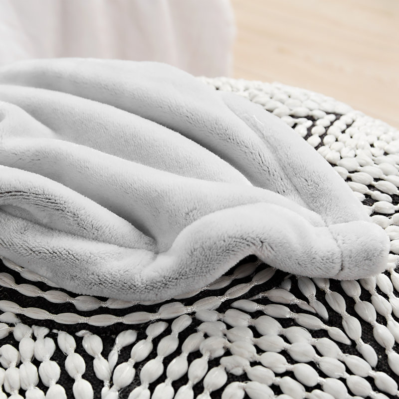 Coma Inducer Frosted Fleece Sheet Set, Queen Sheet Set + Fitted Sheet + 2 Pillowcases, Gray