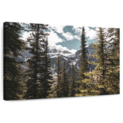 Harnek Ten Peaks Through Pine Trees
