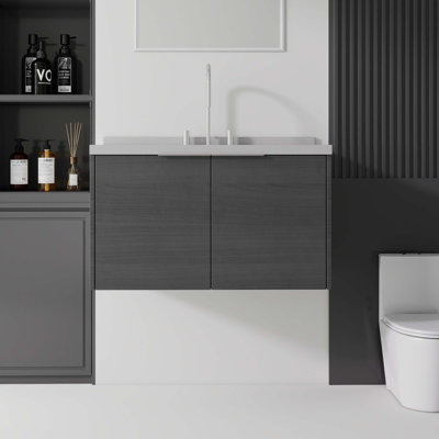 Single Bathroom Vanity with Cultured Marble Top