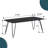 Rectangular Coffee Table with Curved Edge MDF Top and Iron Base – Accent Center Table Easy Assembly-164556190