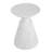 Outdoor White Marble Retro Speckled Textured All-Weather MGO Side Table – Indoor End Table For Home, Office, Living Room & Patio Decor