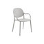 Ensemble de 4 fauteuils de salle à manger empilables modernes et contemporains de 81 cm de hauteur - Chaises de patio blanches-1825501782