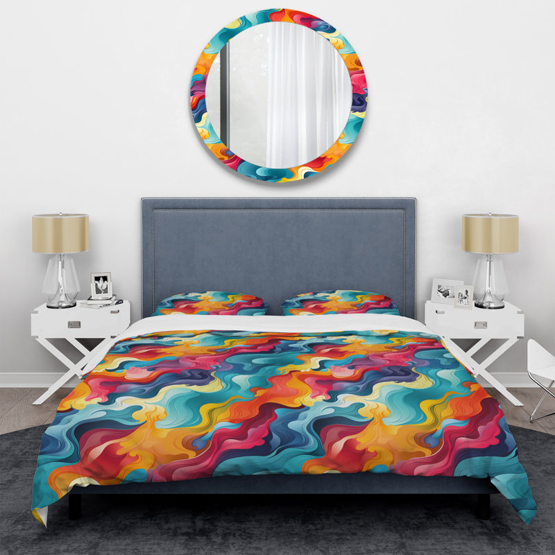 Ensemble de housse de couette Popart, Housse de couette simple + 1 taie décorative stan