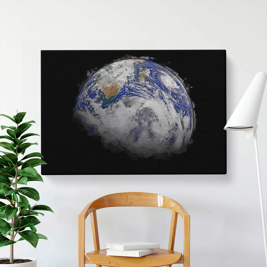 A Sky View Of Earth In Abstract - Wrapped Canvas