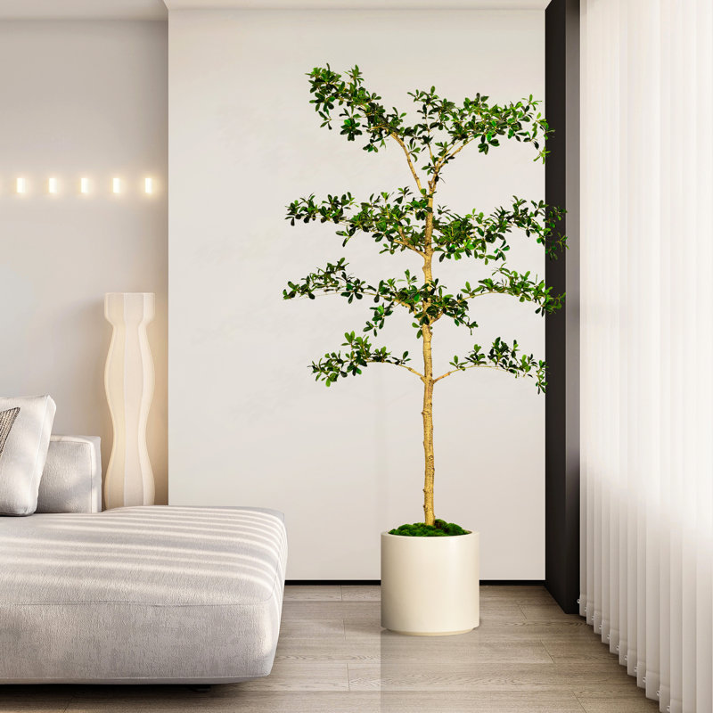     Arbre à fleurs ombré artificiel noir 6,5 pi