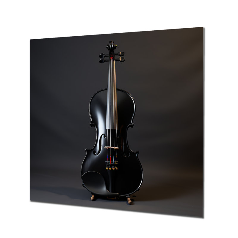 Minimaliste ébène, violon, vibrations II - fruits, art mural en métal, H 16 po x l 16 po x P 1 po