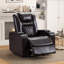 Luxueux fauteuils inclinables électriques de 36,22 po en simili cuir de qualité supérieure, chaises de cinéma maison avec porte-gobelet USB et porte-gobelets-87708914
