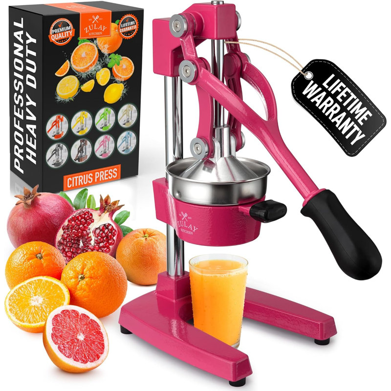 Presse-agrumes Zulay Kitchen Professional - Presse-agrumes manuel orange robuste et presse-citron, Bois rouge