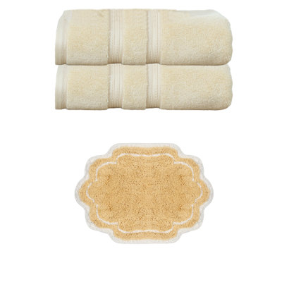 Ensemble de serviettes de bain 8 pièces 100% coton et tapis de bain 1 pièce 17 x 24 "Allure Collection