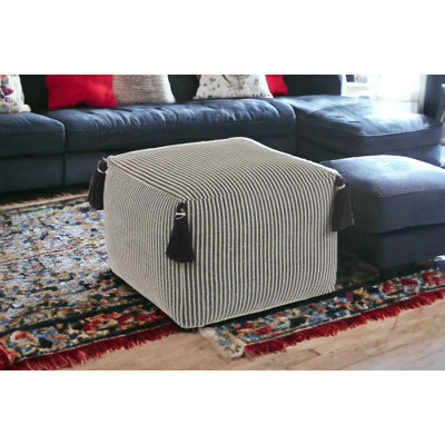 Repose-pieds 18 po gris 100% coton