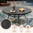 6-Person Aluminum Round Patio Dining Table-1930246751