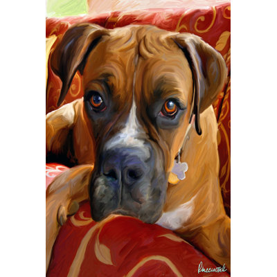 Harry Boxer by Skip Nall - Wrapped Canvas Print