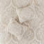 Ensemble d'édredon pour lit double / grand 3 pièces en coton et chenille, taupe, doux et élégant-122455094