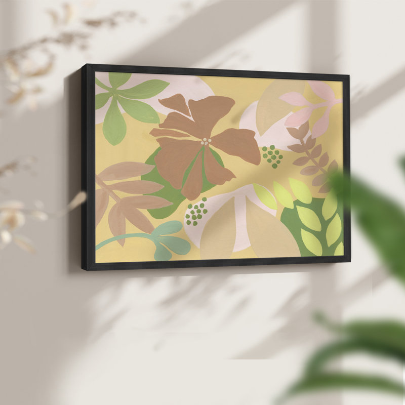 Neutral Blooms IV -Framed Print - Restickable, Black, 16" H x 20" W