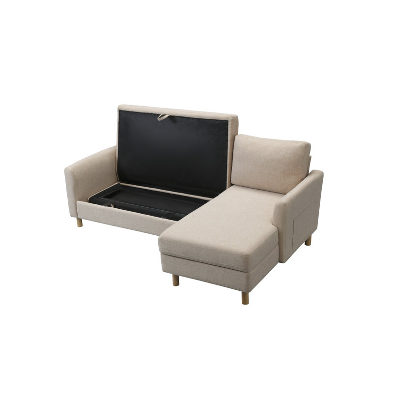 Canapé modulaire 2 pièces Kortlynn, Tissu beige