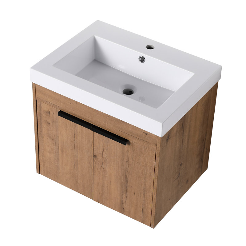 Meuble-lavabo de salle de bain avec vasque en résine