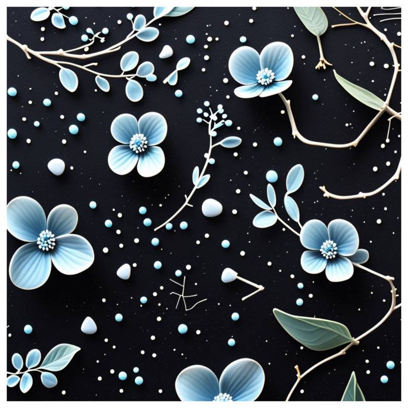 Jeté Floral, 50in W x 60in H