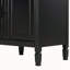 Meuble-lavabo de 24 po avec lavabo, armoire en bois massif et panneau de fibres à densité moyenne avec un tiroir rabattable, deux tiroirs standard et une tablette réglable, meuble-lavabo noir autoportant pour le rangement de la salle de bain-871200987