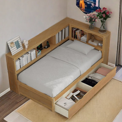 Daybed With Two Storage Drawers, 5 Built-in Cabinets And Usb Ports