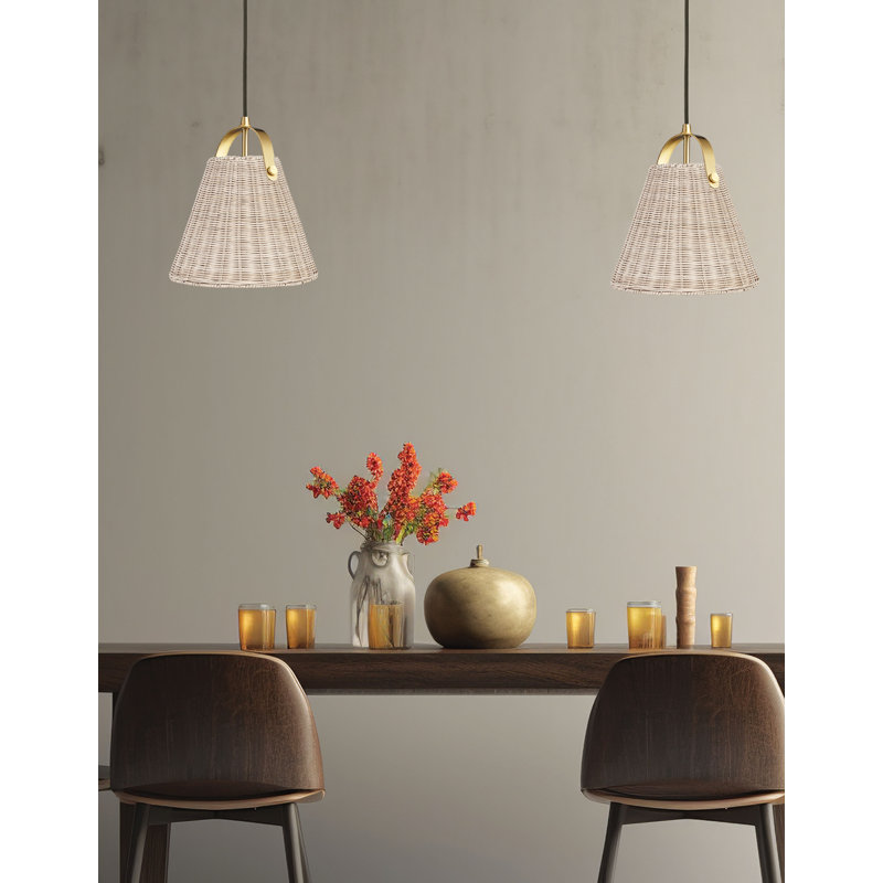 Luminaire suspendu 1 lumière Shenandoah, Laiton vieilli