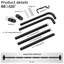 Tringle à rideau enroulable ajustable de 1 po de diamètre robuste, noire, 66 à 120 po-1124742437-1124742435