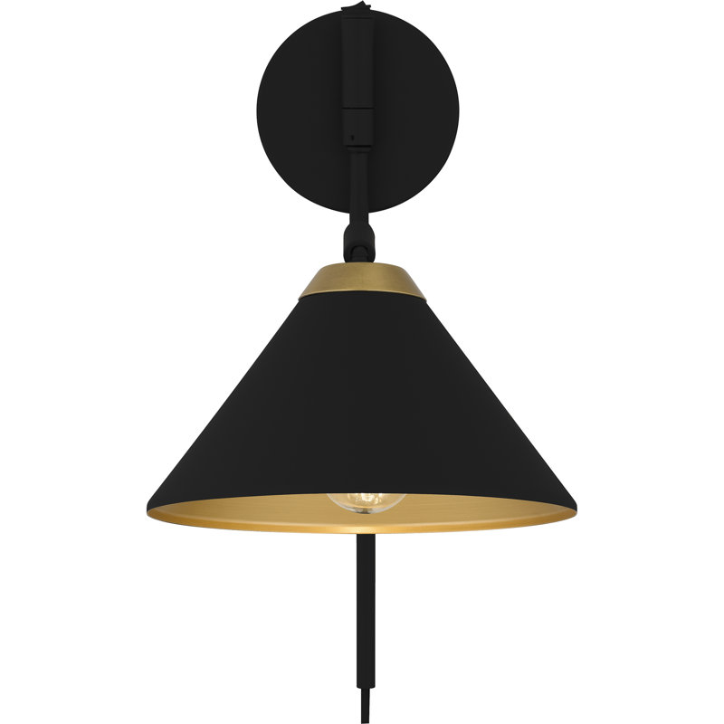 Alterma 1-Light Matte Black Wall Sconce