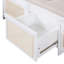 Banc de rangement pour chaussures rembourré de 48 pouces avec compartiment relevable et tiroirs en rotin-133033491