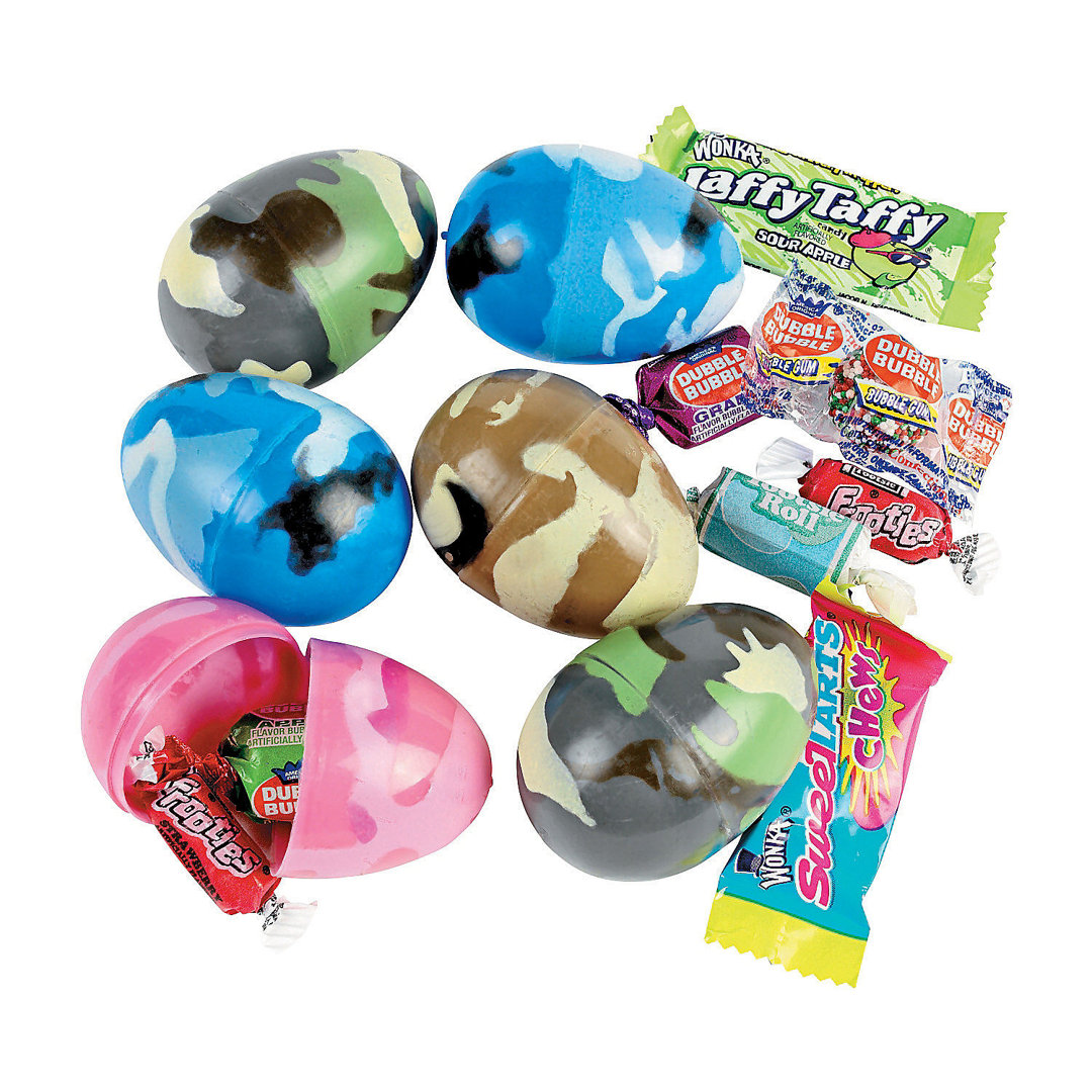 Camouflage Candy-Filled Plastic Easter Eggs - 24 Pc. - Party Supplies - 24 Pieces The Holiday Aisle®