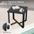 Metal Patio Square Side Table, Weather Resistant Outdoor Aluminum Frame End Table