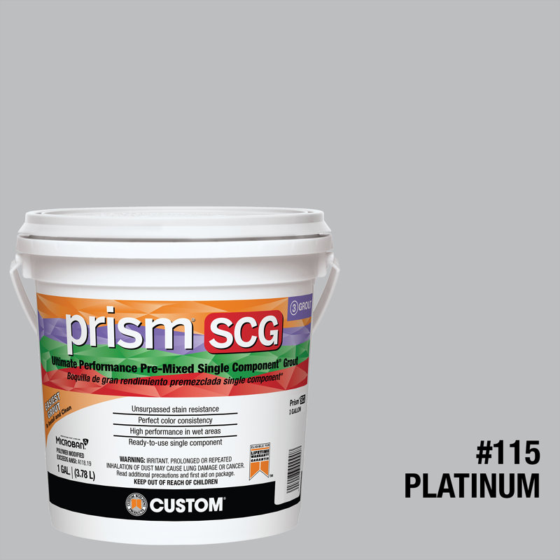 Prism SCG 1 Gal. Ultimate Performance Pre-Mixed Single Component Grout, Platinum
