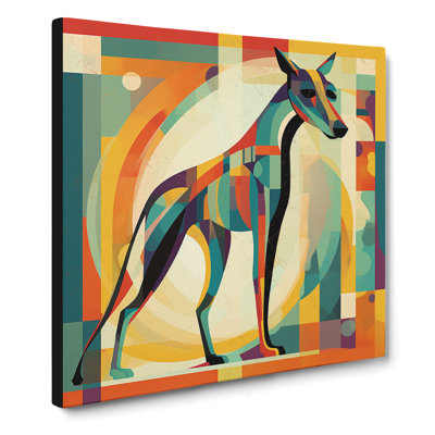 Greyhound Dog Constructivism No.2 - Wrapped Canvas