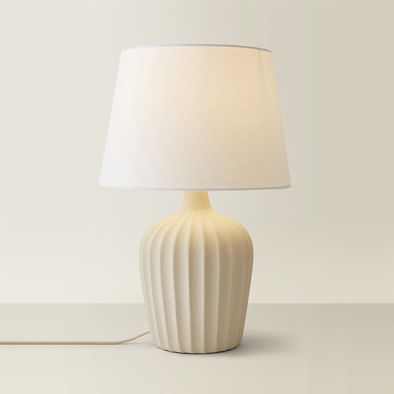 Ceramic Table Lamp, Beige
