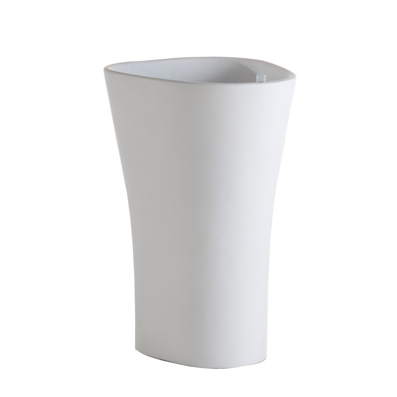 Bones Resin Pot Planter, White, 27.5" H x 17.25" W x 20.5" D