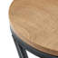 Ensemble de bar de style industriel avec plateau en grain de bois et conception peu encombrante
