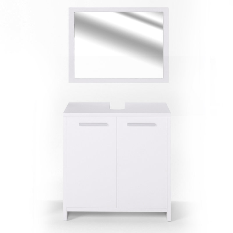 Vice 58cm Single Bathroom Vanity Base Only, White