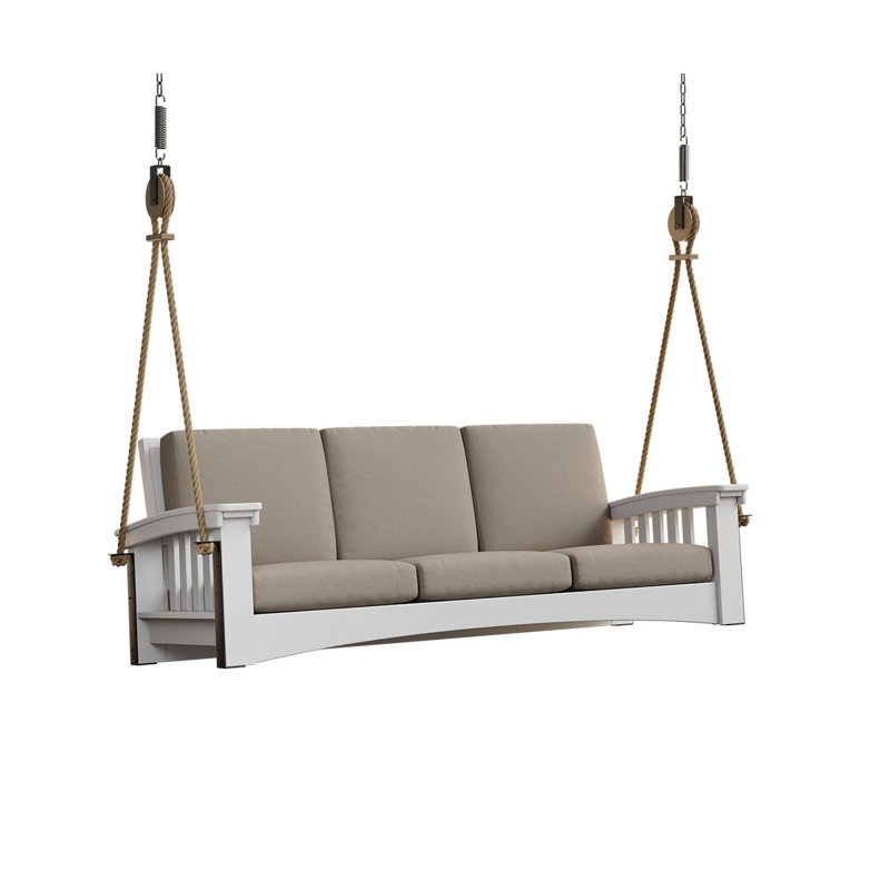Balancelle Omar, Sunbrella® beige bruyère, Blanc
